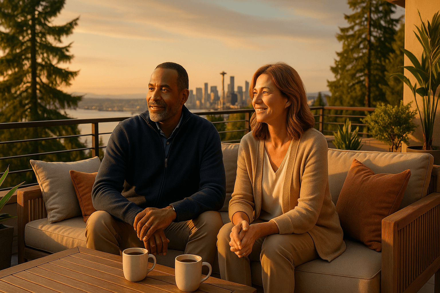 Seattle homeowner reviewing seller cost breakdown before listing their home
