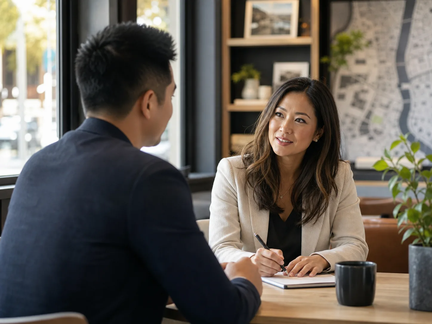 Local RexMont real estate agent giving private advice in a consultation