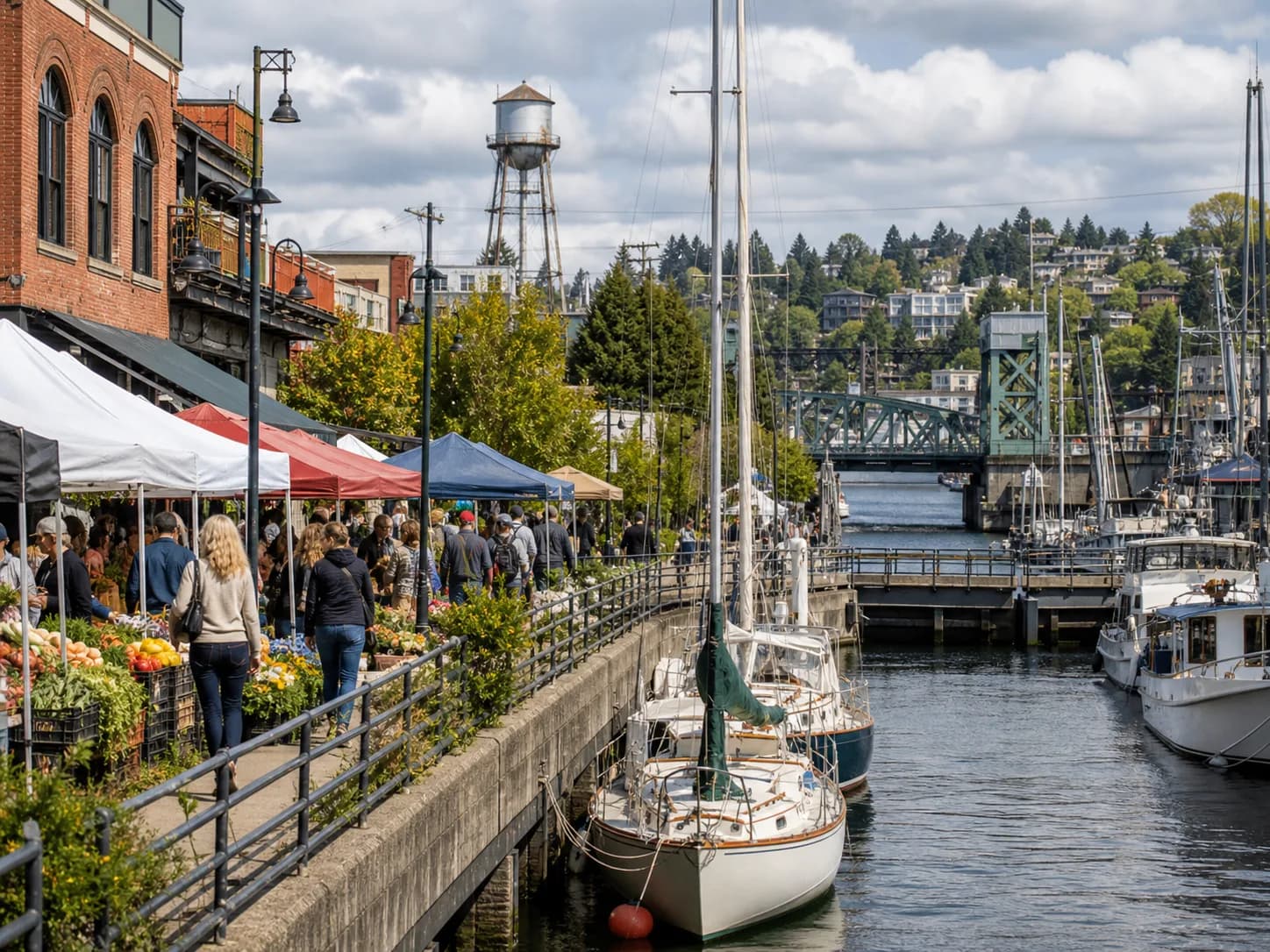 Ballard Seattle maritime neighborhood near the locks and Ballard Avenue