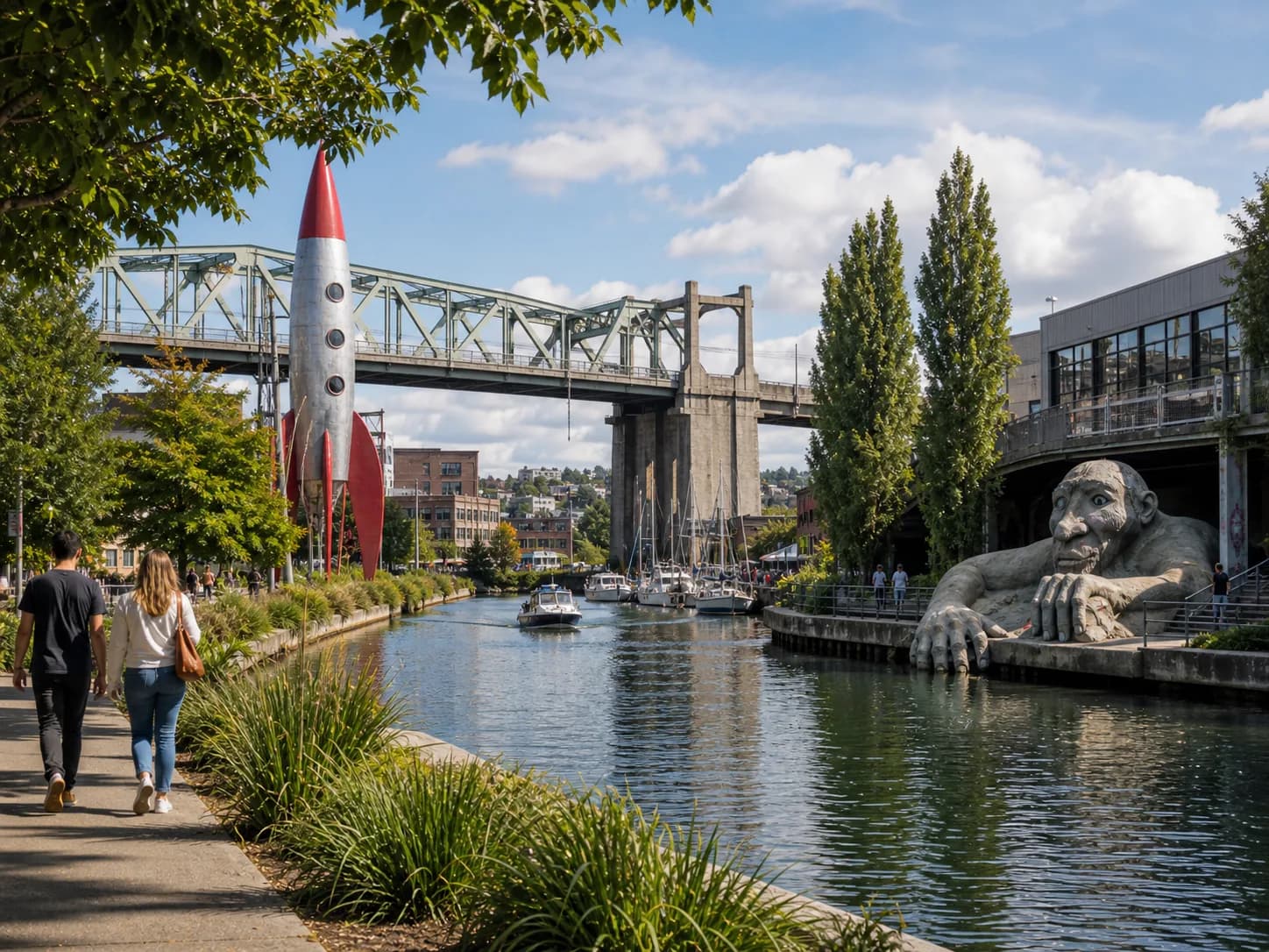 Fremont Seattle canal, public art, and neighborhood character